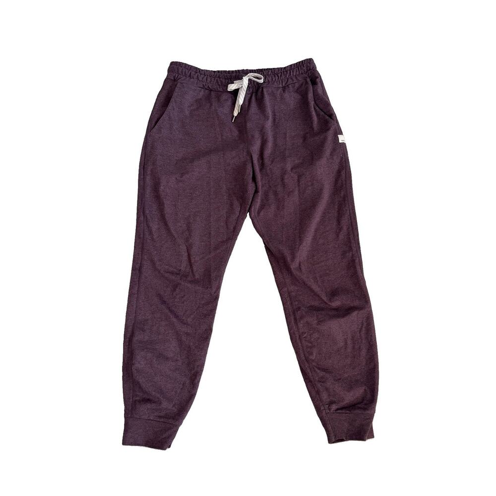 VUORI Womens Logo Performance Jogger Burgundy Heather Leggings XS VW303 EUC